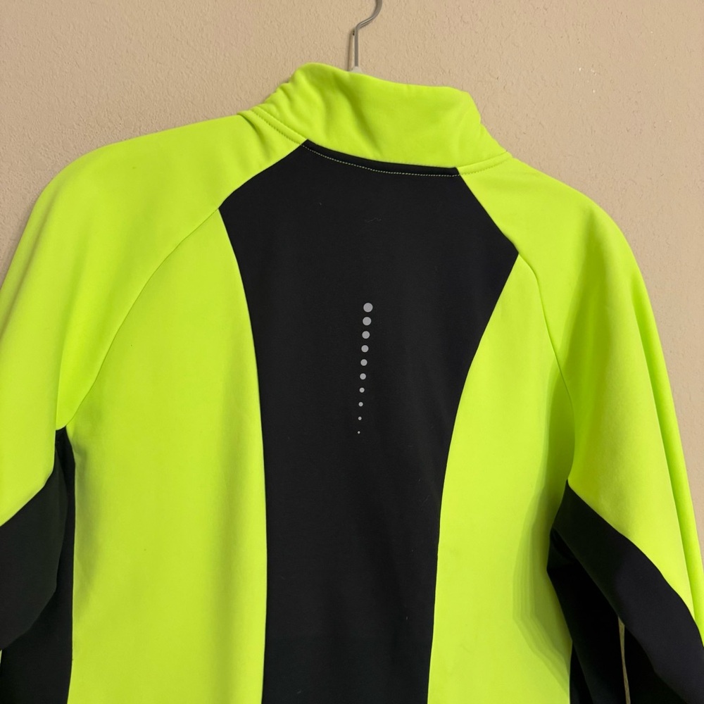 Baleaf Jacket Sz M Neon Yellow Cycling Running Softshell Waterproof Cold Weather - Picture 10 of 16
